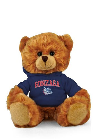 Gonzaga Hoodie Bear, Blue 6"