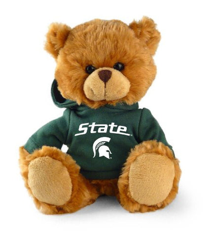 Michigan State Hoodie Bear, Green 6"