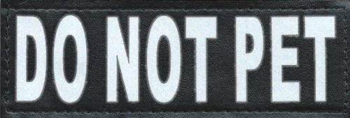Reflective Removable Patch "DO NOT PET" S/M (set of 2)
