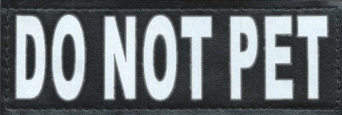 Reflective Removable Patch "DO NOT PET" S/M (set of 2)