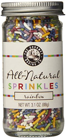 All Natural Rainbow Sprinkles 3.1 oz. jar