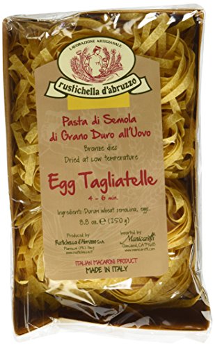 Rustichella d'Abruzzo Pasta, Egg Pasta in Tray, Egg Tagliatelle (Nest), 250 gr/8.8 oz