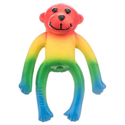 Lil Pals Latex Monkey Toy 4in - Multi-color