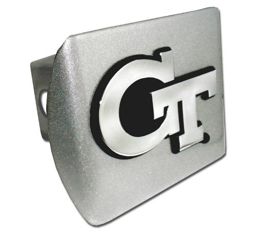 Georgia Tech GT Metal Hitch Cover, Brushed