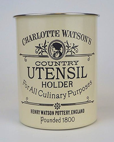 Charlotte Watson Round Enamel Utensil, Cream