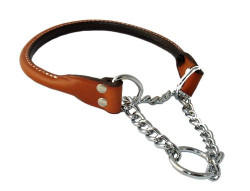 Tan Round/Rolled Martingale Collars - 20"