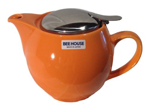 Bee House Ceramic Round Teapot (Tangerine)