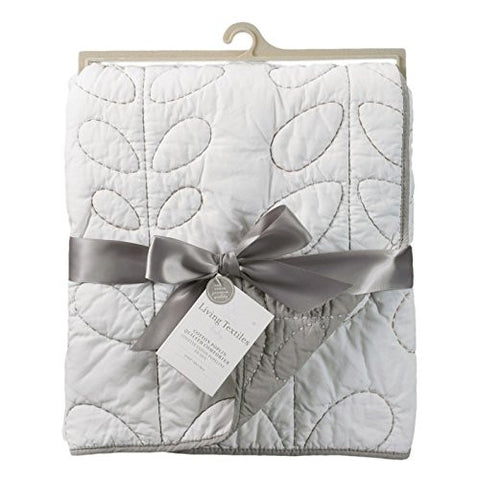 Cotton Poplin Quilted Comforter - White/Grey