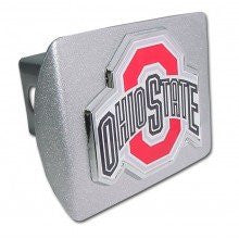 Ohio State (Color) Brushed Hitch Cover