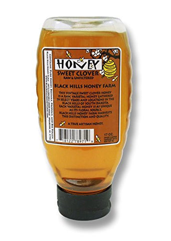 Honey - Raw and Unfiltered Upside Down Squeeze, 17 oz