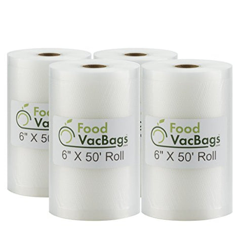 6" x 50' Roll 4 mil Vacuum Sealer Bags