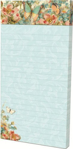 Embellished Magnetic List Pads, Butterfly Floral