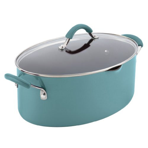 Rachael Ray, Enameled Cast Iron, Stock Pot, Blue