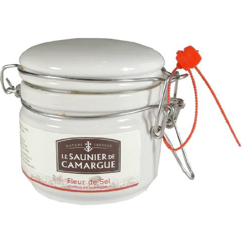 Sauniers de Camargue Fleur de Sel in Ceramic w/ Spoon, 4.4 oz