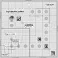 Creative Grids Log Cabin Trim Tool Two 6in & 12in Blocks Quilt Ruler