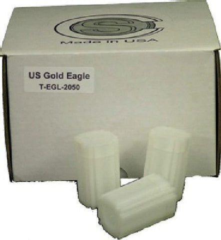 Coinsafe Square Coin Tubes, 1 oz Gold Eagle Tube, Holds 20 Coins