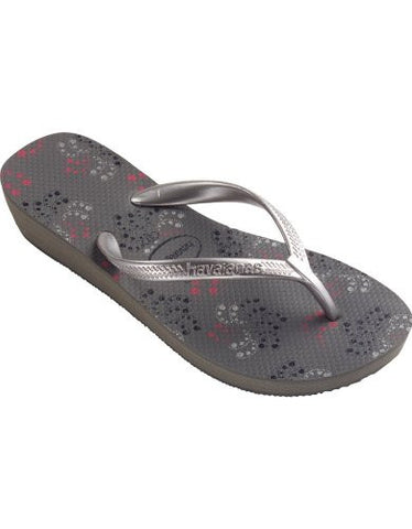 Havaianas Women's High Light Flip Flop, Grey Print,35