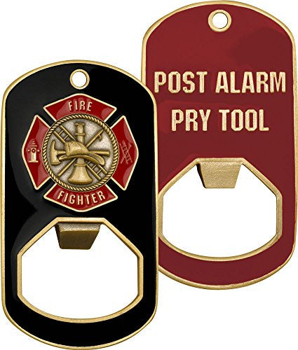 Fire Fighter Bottle Opening Dog Tag