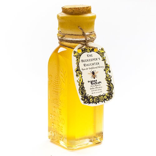 Raw Orange Blossom Honey by Beekeeper's Daughter in Gift Bottle