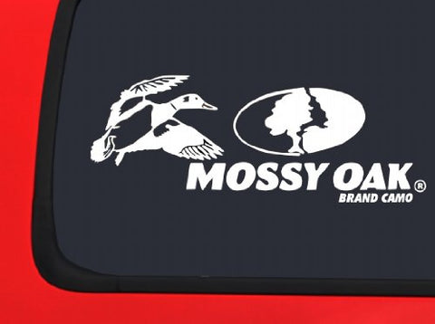 Mossy Oak Mallard Decal - White, 9"x3"