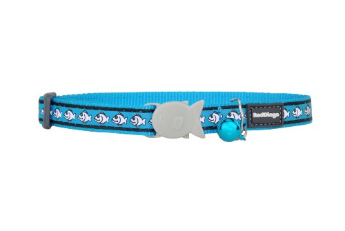 Reflective Cat Collar, Fish - Turqoise