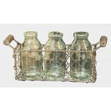 BMW Small Square Metal Basket w/Three Glass Bottles - See more at: http://blossombucket.com/bmw-small-square-metal-basket-w-three-glass-bottles#sthash.UfxZ9K5O.dpuf