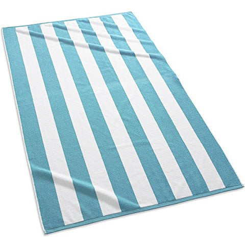Cabana Stripe Beach Towel: 40" x  70" - Lime Green