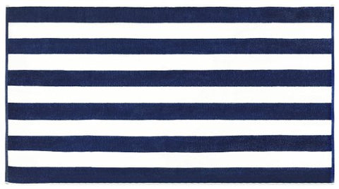 Cabana Stripe Beach Towel: 40" x  70" - Navy
