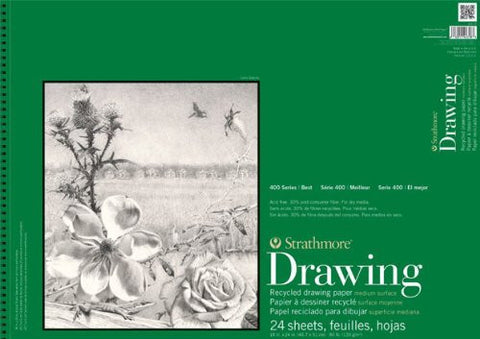 StrathmoreÂ® The Amazing 18" x 24" Wire Bound Recycled Drawing Pad (PD) x Quantity of 1