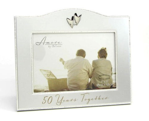 7.75"H 50TH ANNIVERSARY FRAME HOLDS 5X7 PHOTO