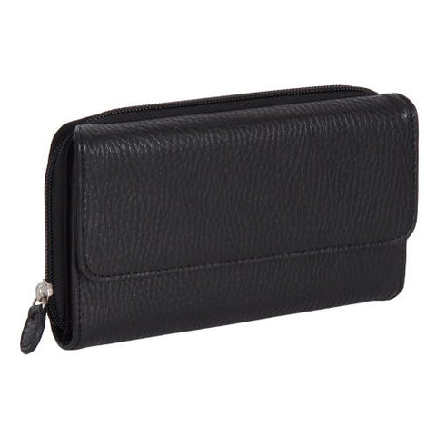 475/D159 Mundi Women's My Big Fat Wallet Organizer Clutch (PEBBLE BLACK)