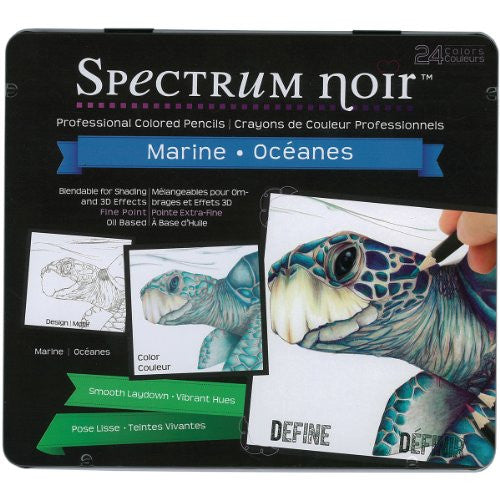 Spectrum Noir Blendable Colored Pencils - Marine 24/Set