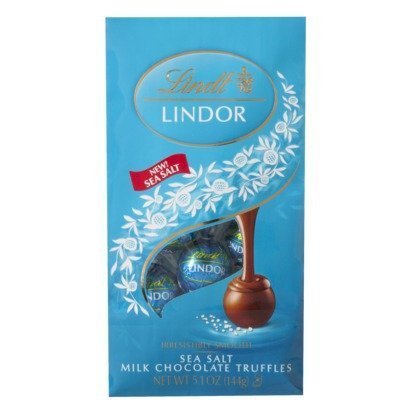 Lindt Lindor Seasalt Milk Truffles Bag, 5.1 oz