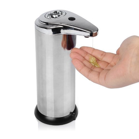 LAGUTE 280ml Sensor Pump Automatic Soap Lotion Dispenser Silver