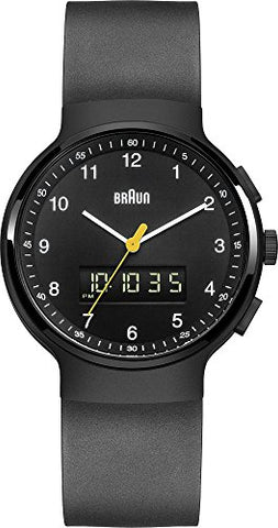 Braun Men's Analog Digital Analog-Digital Display Japanese Quartz Black Watch