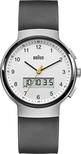 Braun Men's Analog Digital Analog-Digital Display Japanese Quartz Black Watch