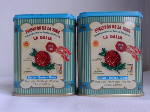 Pimenton De La Vera Sweet Set of 2 Tins 2.5 Oz/ 70 G Each