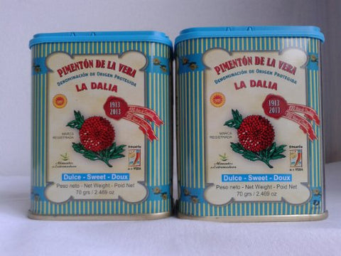 Pimenton De La Vera Sweet Set of 2 Tins 2.5 Oz/ 70 G Each