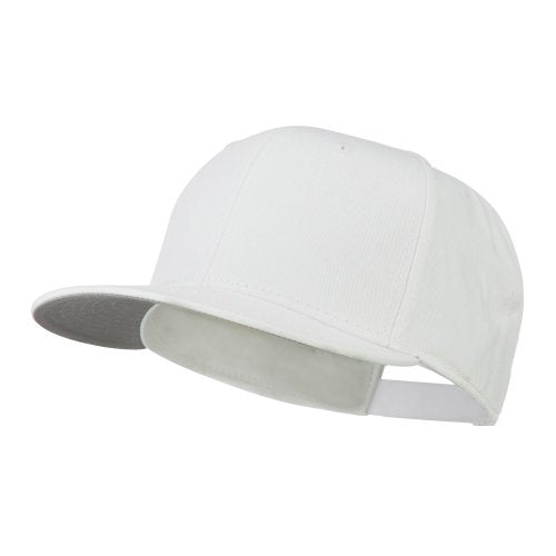 Otto, Superior Cotton Twill Flat Bill Snapback Prostyle Cap - White (fitting up to XL)
