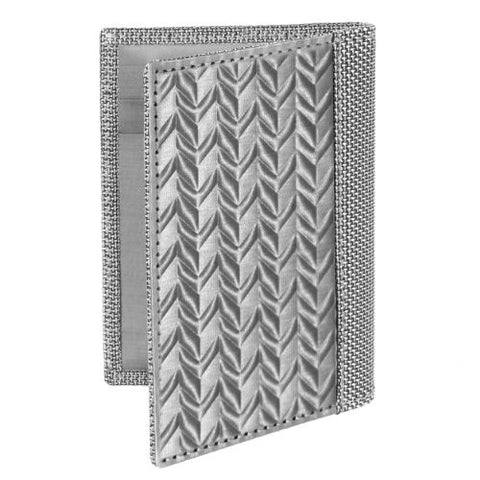Driving Wallet - Texture: Herringbone - Silver