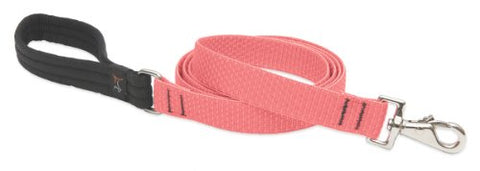 Lupine 1" Eco Collection - Coral, 6' Padded Handle Lead