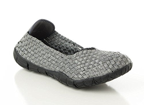 Corkys Womens Sidewalk Casual Flats Shoes,Pewter,8
