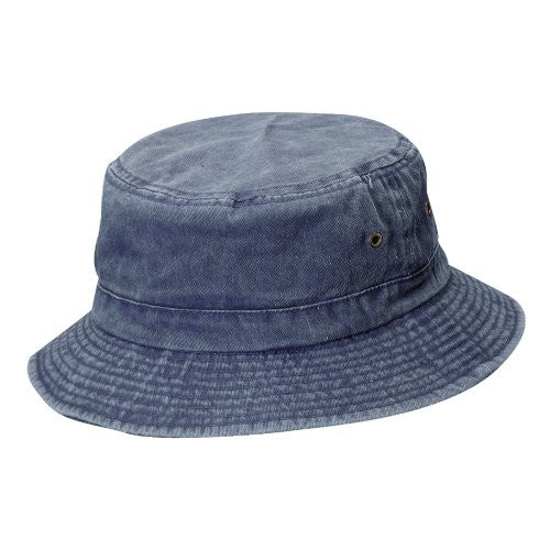 Dorfman Pacific Unisex Cotton Summer Bucket Hat (Navy / Small/Medium)