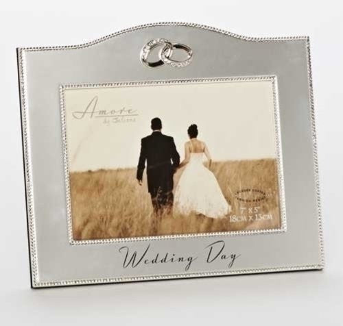 7.75"H WEDDING DAY SILVR PLATD FITS 5 X 7 PHOTO