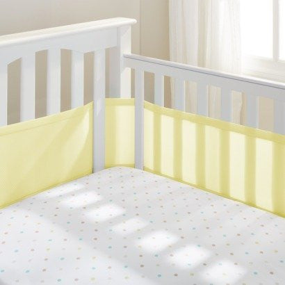 BreathableBaby Mesh Crib Liner, Yellow, Yellow