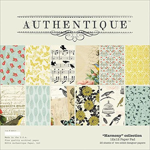 Authentique Paper Pad 12"X12" 20/Pkg Harmony