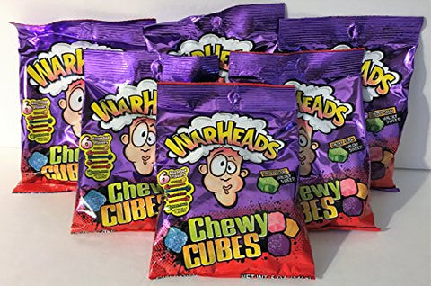 Warhead Sour Chewy Cubes - Peg Bag, 5oz