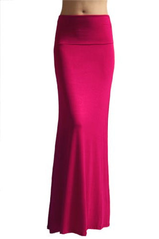 Azules Women'S Rayon Span Maxi Skirt - Solid (True Mint / X-Large)