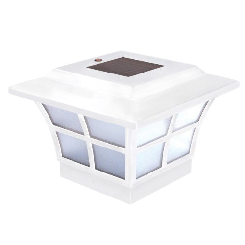 PVC Prestige Solar Post Cap, 4"X4", White