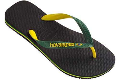 Havaianas Women's Brasil Logo Flip Flop,39-40 BR / 9-10 B(M) US,Black Mix